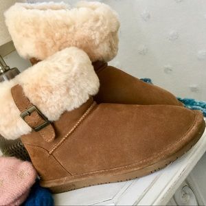 🐘BearPaw Abby Genuine Sheepskin Boots Sz. 8 BTS🐘